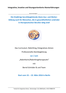 Integrative, kreative und l&ouml;sungsorientierte Atemerfahrungen Die