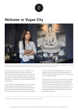Welcome in Vegan City