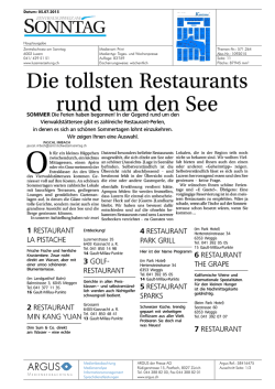 Die tollsten Restaurants rund um den See