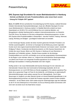 DHL Express legt Grundstein für neuen Betriebsstandort in Hamburg