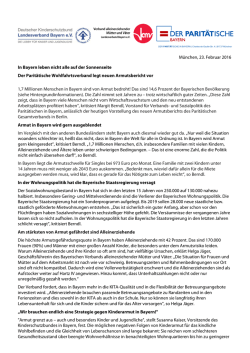 In Bayern leben nicht alle auf der Sonnenseite Der Parit&auml;tische