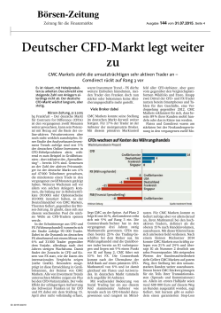 Deutscher CFD-Markt legt weiter zu