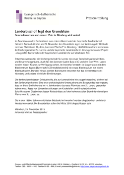 Landesbischof legt den Grundstein