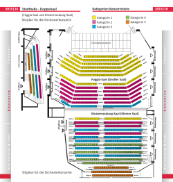 Stadthalle - Doppelsaal Sitzplan für die Orchesterkonzerte Sitzplan
