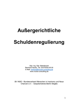 Außergerichtliche Schuldenregulierung