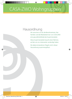 Hausordnung anschauen - bei casa-zwo