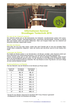 Informationen und Kosten der Module GKT [PDF