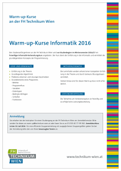 Warm-up-Kurse Informatik 2016