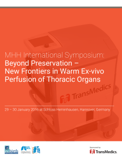 MHH International Symposium: Beyond Preservation – New