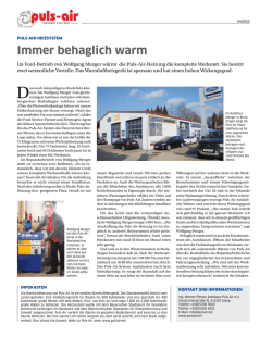 Immer behaglich warm - puls-air