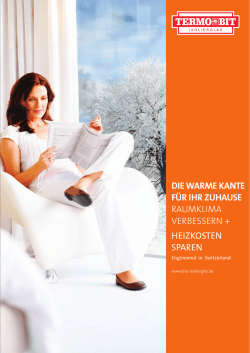 DIE WARME KANTE F&Uuml;R IHR ZUHAUSE RAUMKLIMA