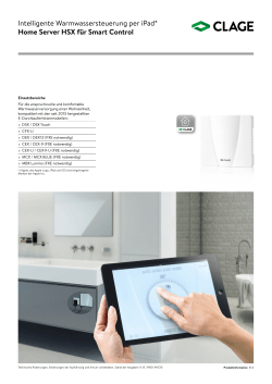 Intelligente Warm wasser steuerung per iPad* Home Server HSX für