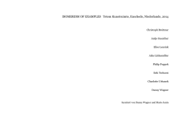 ISOMERISM OF EXAMPLES Tetem Kunstruimte
