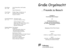 Veranstaltungsprogramm  - Folkwang Universität der Künste