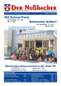 Old School Party Schwamm drüber!