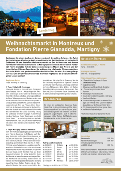 Weihnachtsmarkt in Montreux und Fondation Pierre Gianadda