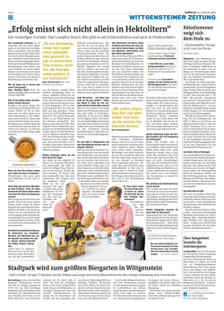Erfolg misst sich nicht allein in Hektolitern