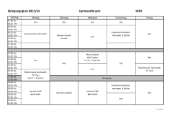 Belegungsplan Gymnastikraum Saison 2015/16