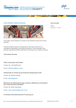 Joint exhibition stands at bauma