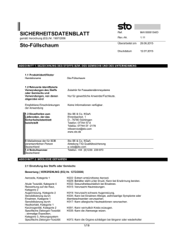 SICHERHEITSDATENBLATT Sto