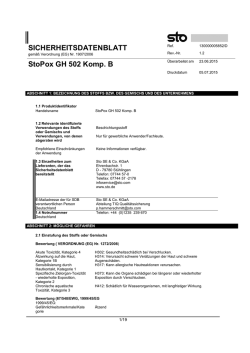 SICHERHEITSDATENBLATT StoPox GH 502 Komp. B