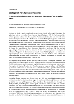 Das Lager als Paradigma der Moderne?