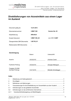 Direktlieferungen von Arzneimitteln aus einem Lager