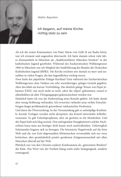 Ich begann, auf meine Kirche richtig stolz zu sein