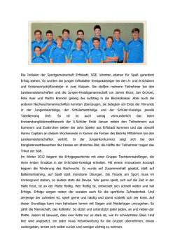 Im Winter 2012 begann die Erfolgsgeschichte mit einer Gruppe