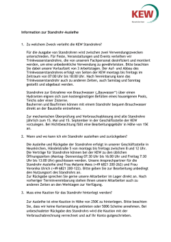 Information zur Standrohr-Ausleihe 1. Zu welchem Zweck verleiht