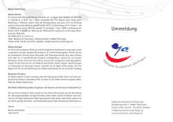 Ummeldung Musikschule - Städtische Musikschule Überlingen
