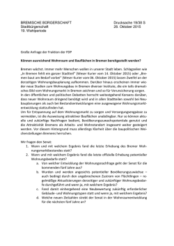 Große Anfrage - Bremische Bürgerschaft