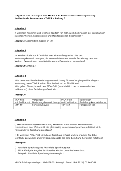 AG RDA Schulungsunterlagen - Modul 5B.05: Anhang J | Stand