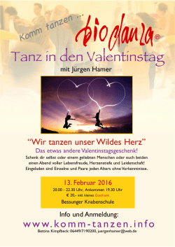 Tanz in den Valentinstag - Biodanza mit Jürgen Hamer
