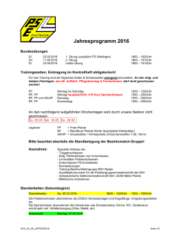 Jahresprogramm 2016 - PS