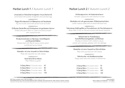 Herbst Lunch 1 /Autumn Lunch 1