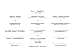 Menuvorschläge 5-Gang Sommer 2015