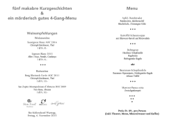 ein m&ouml;rderisch gutes Vier-Gang-Menu