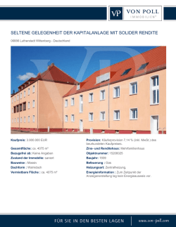 Seltene Gelegenheit der Kapitalanlage mit solider Rendite