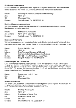 Sulz - Landfrauen Bezirk Laufenburg