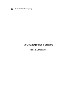 Grundz&uuml;ge der Vergabe