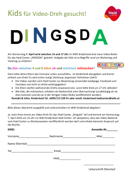 Kidsfür Video-Dreh gesucht!