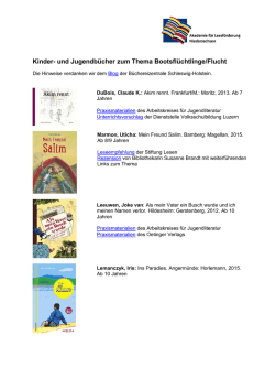 Kinder- und Jugendbüchern zum Thema Flucht