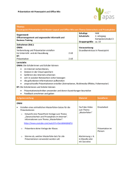 Thema: Lernziele: