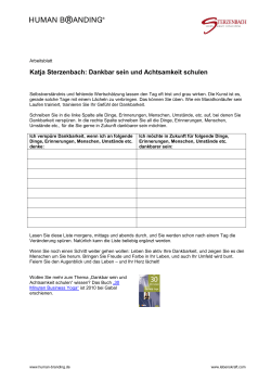 Katja Sterzenbach: Dankbar sein und Achtsamkeit schulen · pdf 0.12