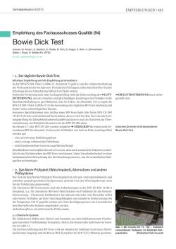 Bowie Dick Test