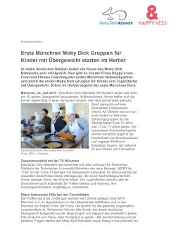 Erste Münchner Moby Dick Gruppen für Kinder mit Übergewicht