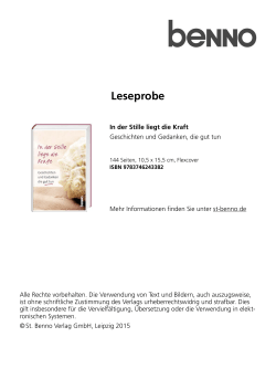 Blick ins Buch - St. Benno Verlag