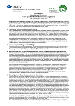 Grunds&auml;tze Ambulantes Operieren in der gesetzlichen