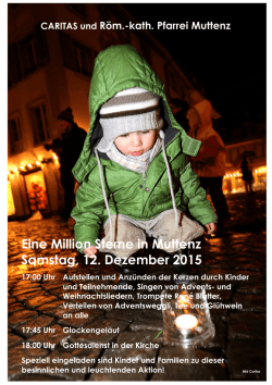 Eine Million Sterne in Muttenz Samstag, 12. Dezember 2015